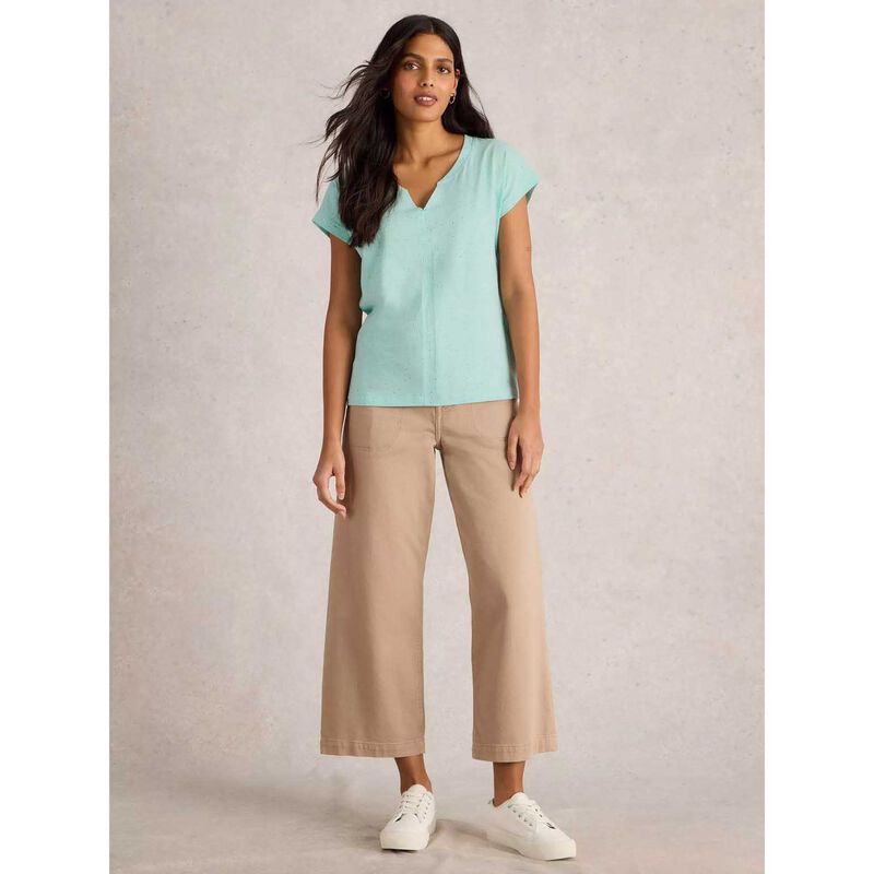 White Stuff Nelly Nep Notch Neck Tee image number 3